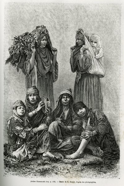 Araplar Ghawarineh, Ölü Deniz havzasından göçebeler. E.Ronjat tarafından, Suriye