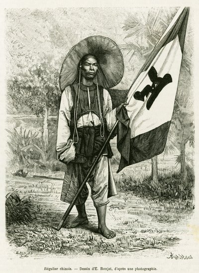 Çin kuralı. E.Ronjat tarafından gravür, bir fotoğraftan sonra, 1884