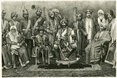 Keşmir mihracesi, Rambhir Sing ve sarayı. E. Ronjat tarafından, 1881