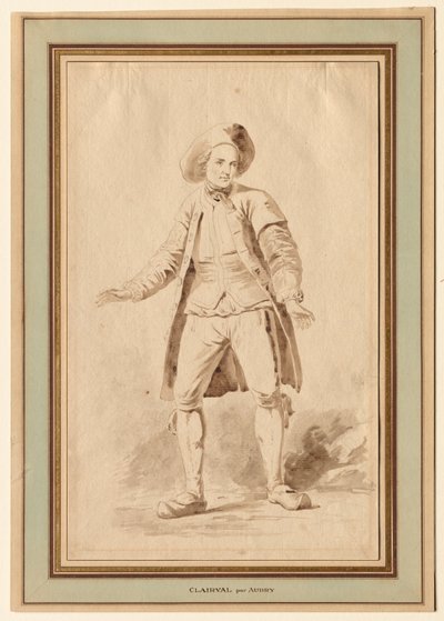 Aktör Clairval, 18. yüzyıl. by Etienne Aubry