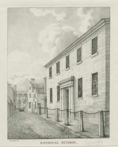 Tamworth - Ulusal Okul: litografi, nd [1796-1865] (baskı) by Etienne Bruno Hamel