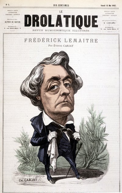 The Drolatic, Fréderick Lemaitre (1800/1876), dramatik rolleriyle ünlü aktör, Victor Hugo