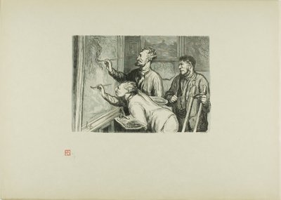 1868 Resim Sergisi: Ona son dokunuşu yapmak by Etienne Carjat