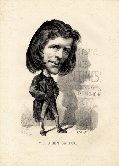 uçan yaprak - İllüstrasyon Etienne Carjat (1826-1906): Edebiyat - Victorian Sardou (1831-1908) by Etienne Carjat