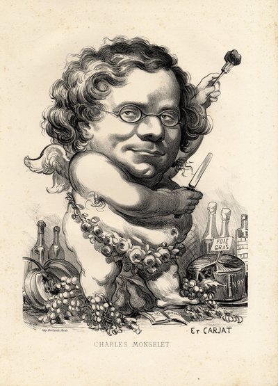 uçan yaprak - Etienne Carjat (1826-1906): Obeite, Kaz ciğeri - Monselet Charles (1825-1888) by Etienne Carjat