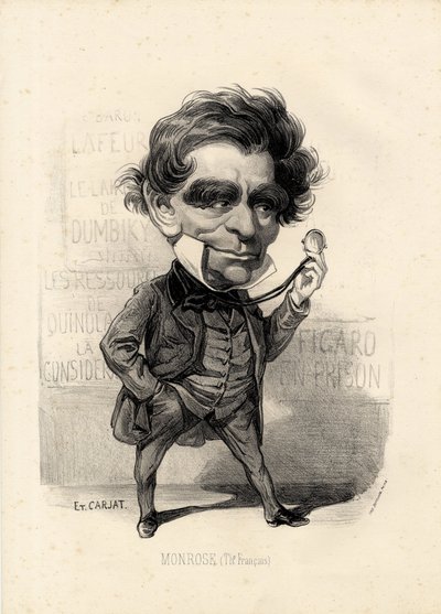 uçan yaprak - Etienne Carjat (1826-1906): Tiyatro - Monrose Antoine-Martial Louis Barizain, Louis Monrose (1811-1883) by Etienne Carjat