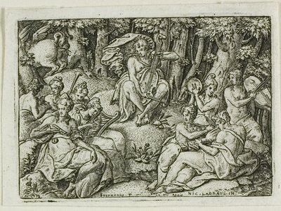 Apollon ve İlham Perileri by Etienne Delaune