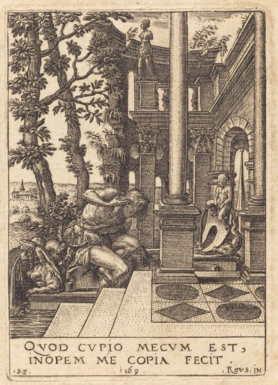 Çeşmede Nergis by Etienne Delaune after Rosso Fiorentino