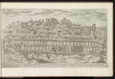 Palatine Tepesi ve Roma'daki Antik Binalarda Circus Maximus (dizi başlığı) Stefano Du Perac Parisino'nun perspektifiyle Roma raccolti et ritratti'yi gözden geçirdim (nesne üzerinde seri başlığı) by Etienne Duperac