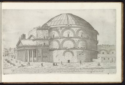 Pantheon te Rome Bouwwerken uit de oudheid (seri başlığı) Stefano Du Perac Parisino tarafından toplanan antik Roma kalıntıları ve portreler (seri başlığı nesne üzerinde) by Etienne Duperac