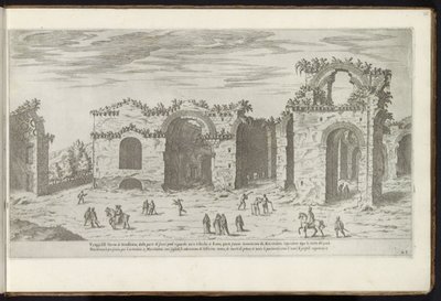 Roma'daki Diocletianus Hamamları Eski binalar (seri başlığı) Stefano Du Perac Parisino'daki Perspettiva da Roma raccolti et ritratti'yi (nesne üzerinde seri başlığı) vestigi dell'antichità di Roma raccolti et ritratti by Etienne Duperac