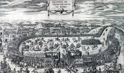 Dupérac Testaccio Ziyafeti 1554 by Etienne Duperac