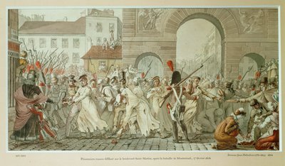 Montmirail savaşından sonra ... (gravür) by Etienne Jean Delecluze
