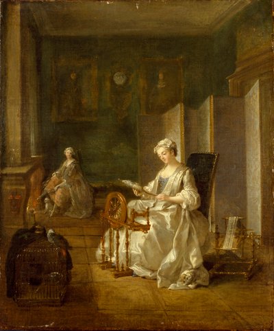 İki Kadınla İç Mekan, 1730