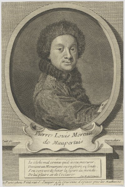 Pierre Louis Moreau de Maupertuis 1698-1759, 1743. by Etienne Jehandier Desrochers