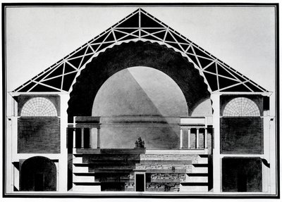 Bibliotheque Royale de France (lito) için tasarım by Etienne Louis Boullee