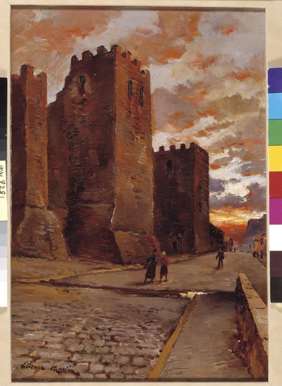 Marsilya'daki Saint Victor manastırının görünümü (resim) by Etienne Philippe Martin