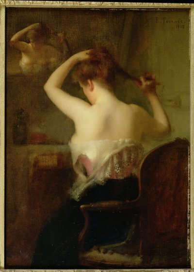 Saçını Düzenleyen Kadın, 1903 by Etienne Tournes