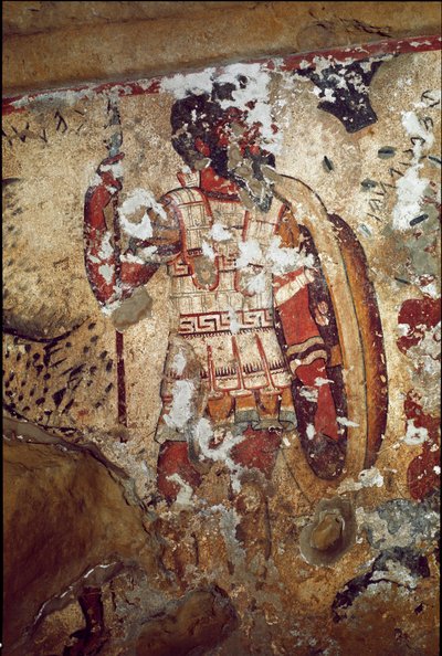 Bir savaşçı (Fresco, MÖ 4.) by Etruscan