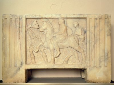 Merhumun Yeraltı Dünyasına bindiği kaymaktaşı vazosu, MÖ 9.-1. Yüzyıl (kaymaktaşı) by Etruscan