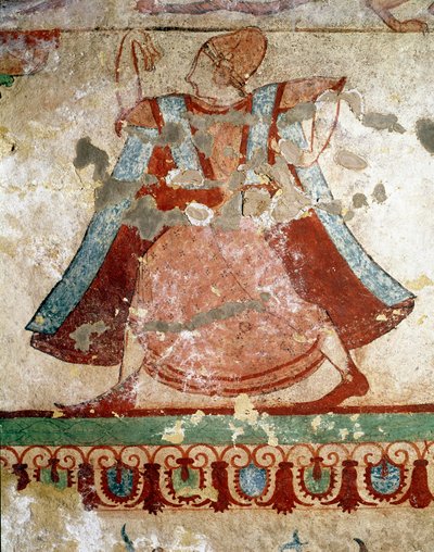 Uzun tunikli dansçı (fresk detayı, MÖ 520) by Etruscan