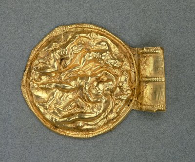 Kabartmalı bulla kolye. Etrüsk uygarlığı, MÖ 4. yy. by Etruscan