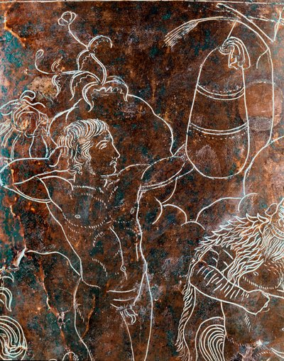 Etrüsk sanatı: Argonotların efsanesini temsil eden bronz Ficoroni Cistus