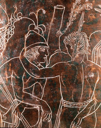 Etrüsk sanatı: Argonotların efsanesini temsil eden bronz Ficoroni Cistus