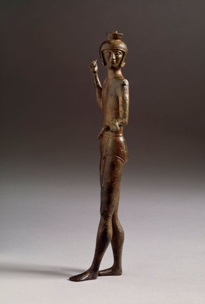 Etrüsk uygarlığı: bronz savaşçı heykelciği by Etruscan