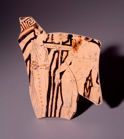 Bir maenad ve bir satiri temsil eden kyliks