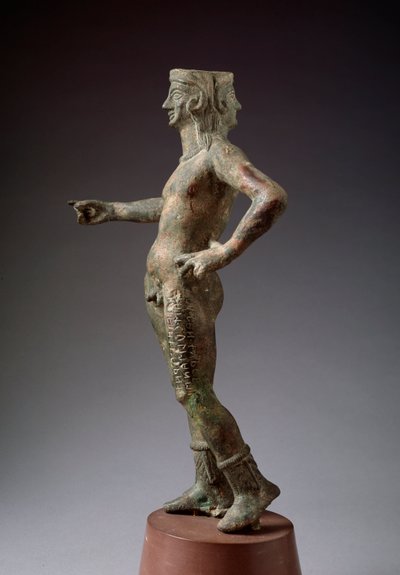 Tasarımın kutsallığı Culsans. Bronz heykel, MÖ 3. yüzyıl by Etruscan Etruscan