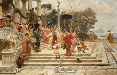 Neptün Bayramı; La Fete de Neptün (tuval üzerine yağlı boya) by Ettore Forti