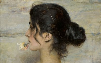 Dudaklarının Arasında Gülle Dudaklarının Arasında Gülle, 1895. by Ettore Tito