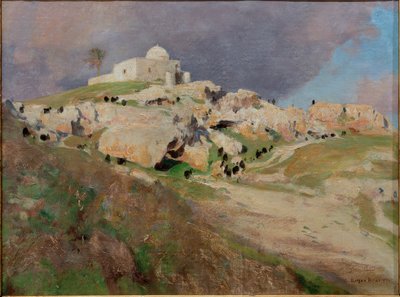 Ölü Deniz çevresindeki alan by Eugen Felix Prosper Bracht