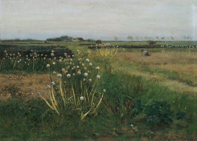 çiçek açan soğan tarlası by Eugen Jettel