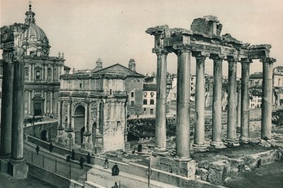 Septimius Severus Kemeri ile Forum Romanum, Roma, İtalya, 1927 by Eugen Poppel