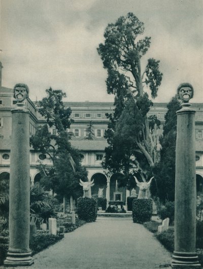 Diocletianus Hamamları Müzesindeki Bahçe, Roma, İtalya, 1927 by Eugen Poppel