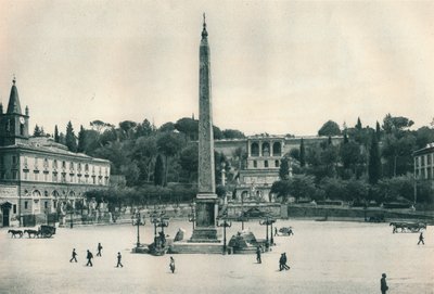 Piazza del Popolo ve Pincian Tepesi, Roma, İtalya, 1927 by Eugen Poppel