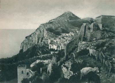 Monte Solaro ile deniz manzarası, Capri, İtalya, 1927 by Eugen Poppel