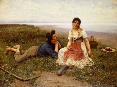 Flört, 1887 by Eugen von Blaas
