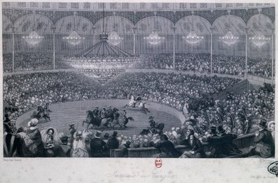 Franconi sirki, Champs Elysees, Paris, Eugene Louis Lami (1800-1890), Charles Mottram (1807-1876) tarafından Paris