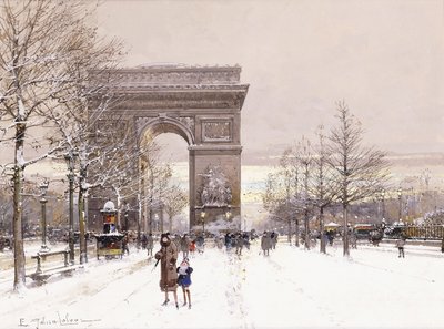 Arc de triomphe by Eugene Galien Laloue