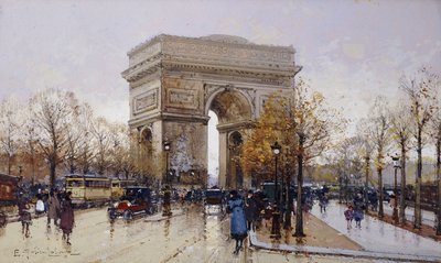 Arc de Triomphe, Paris by Eugene Galien Laloue