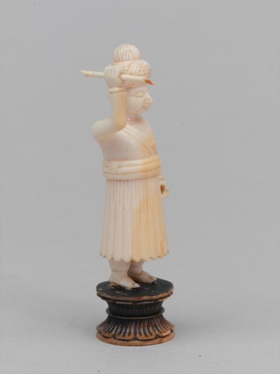 Siyah piyon, satranç taşı, Hindistan by Eugene Antoine Samuel Lavieille