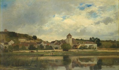 La Celle-sous-Moret Köyü. by Eugene Antoine Samuel Lavieille