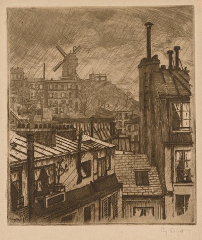 Montmartre, Moulin de la Galette by Eugene Bejot