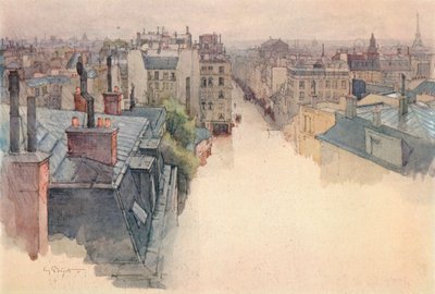 Paris, Montmartre'den görüntülendi, 1915 by Eugene Bejot