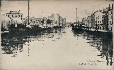 Kanal St Martin, 1915 by Eugene Bejot