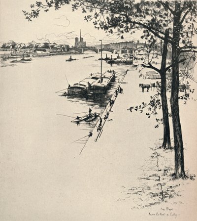 Pont de Sully, 1915 by Eugene Bejot