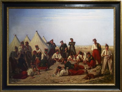 Chalons kampındaki piyango oyunu by Eugene Bellanger